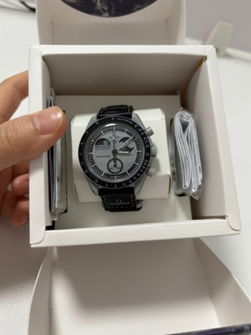 🕰OMEGA🕰 Moon Black Battery Watch